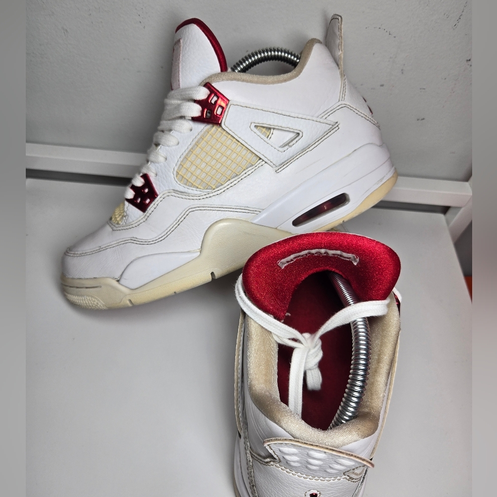 Size 7Y - Jordan 4 Retro Metallic Red (GS) Sz 7Y 408452-112 Pre-Owned